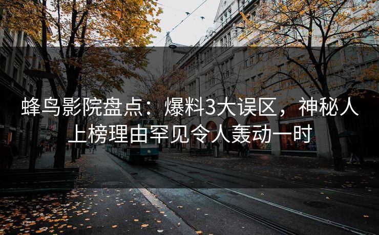蜂鸟影院盘点：爆料3大误区，神秘人上榜理由罕见令人轰动一时